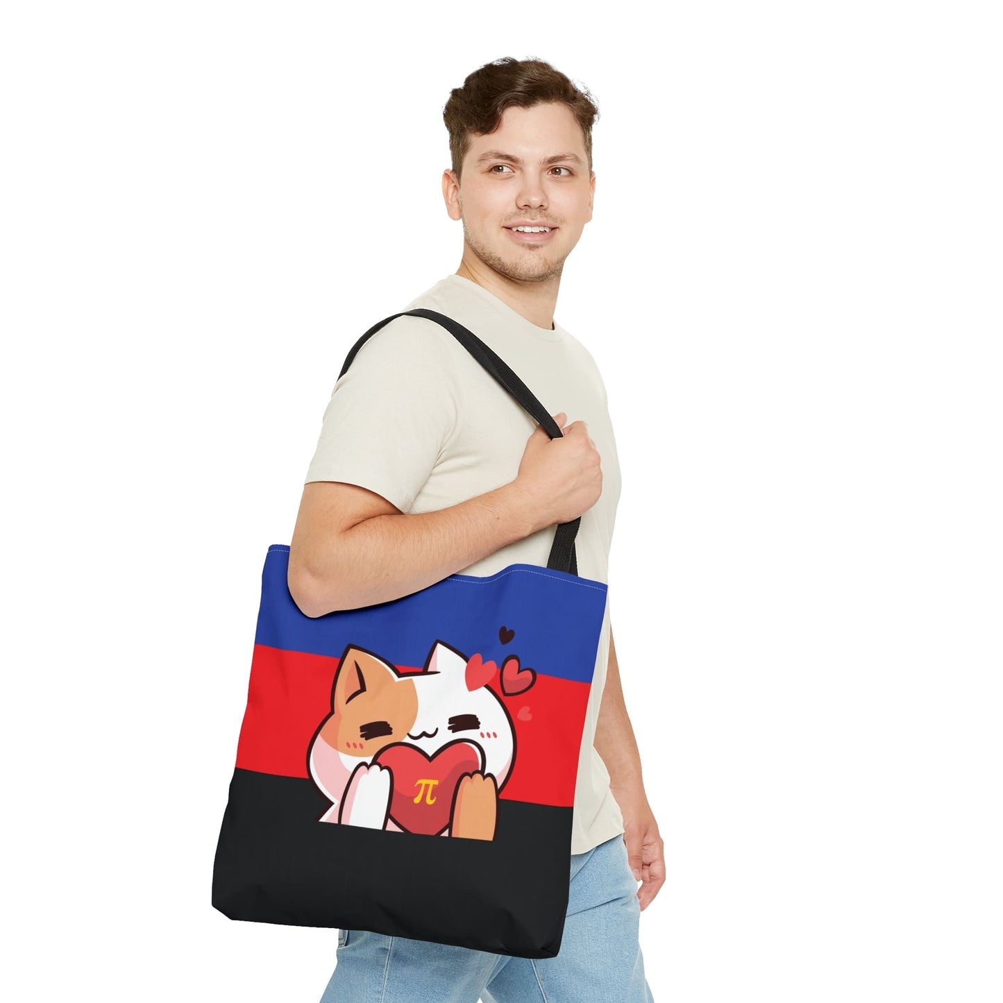 Polyamory tote bag kawaii cat