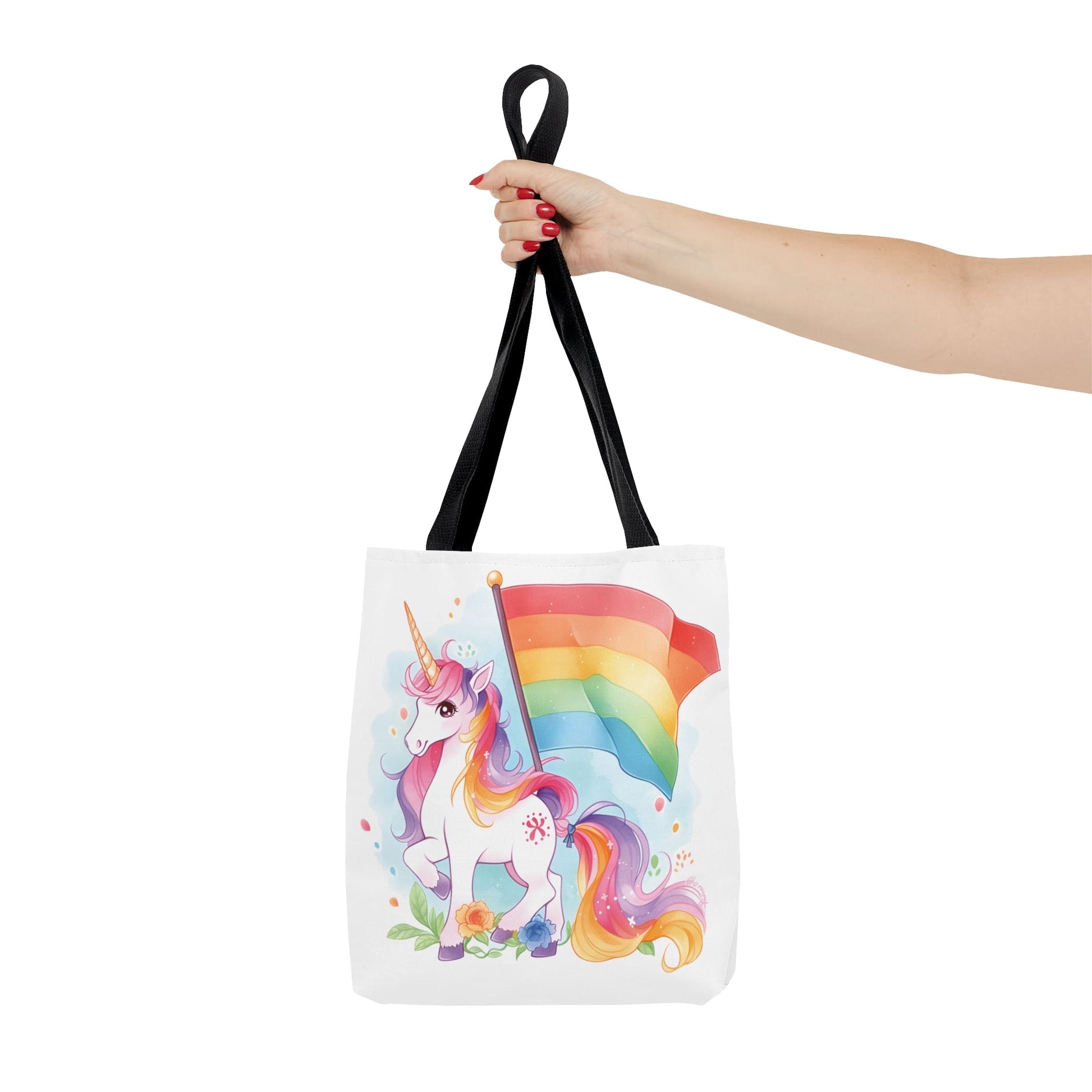 LGBTQ tote bag, cute rainbow unicorn bag, small