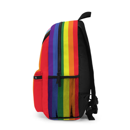 LGBTQ rainbow pride backpack left