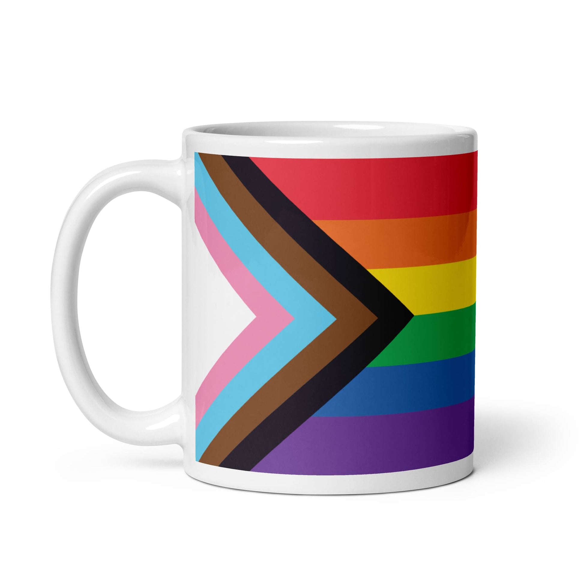 progress pride coffee mug left