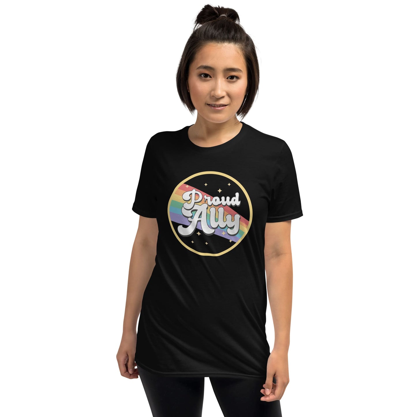 LGBT ally shirt, model 1