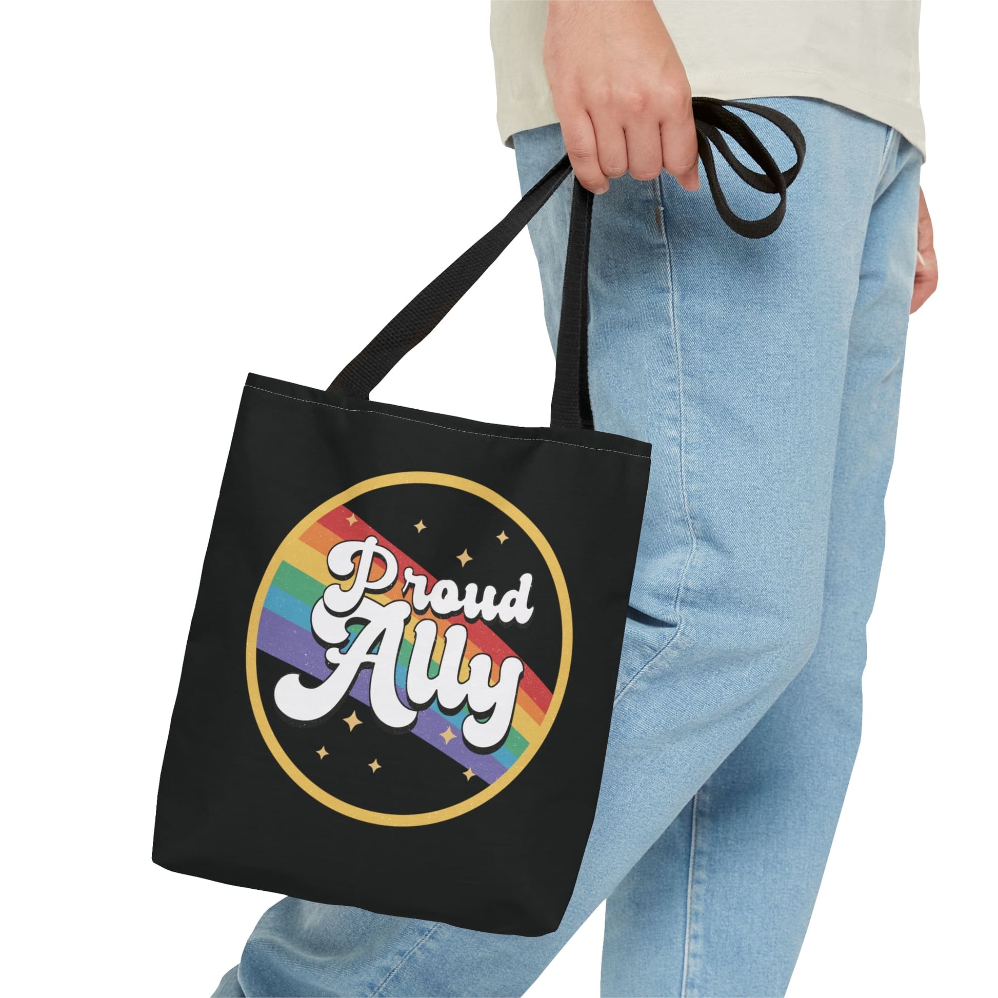 LGBT ally pride tote bag, small