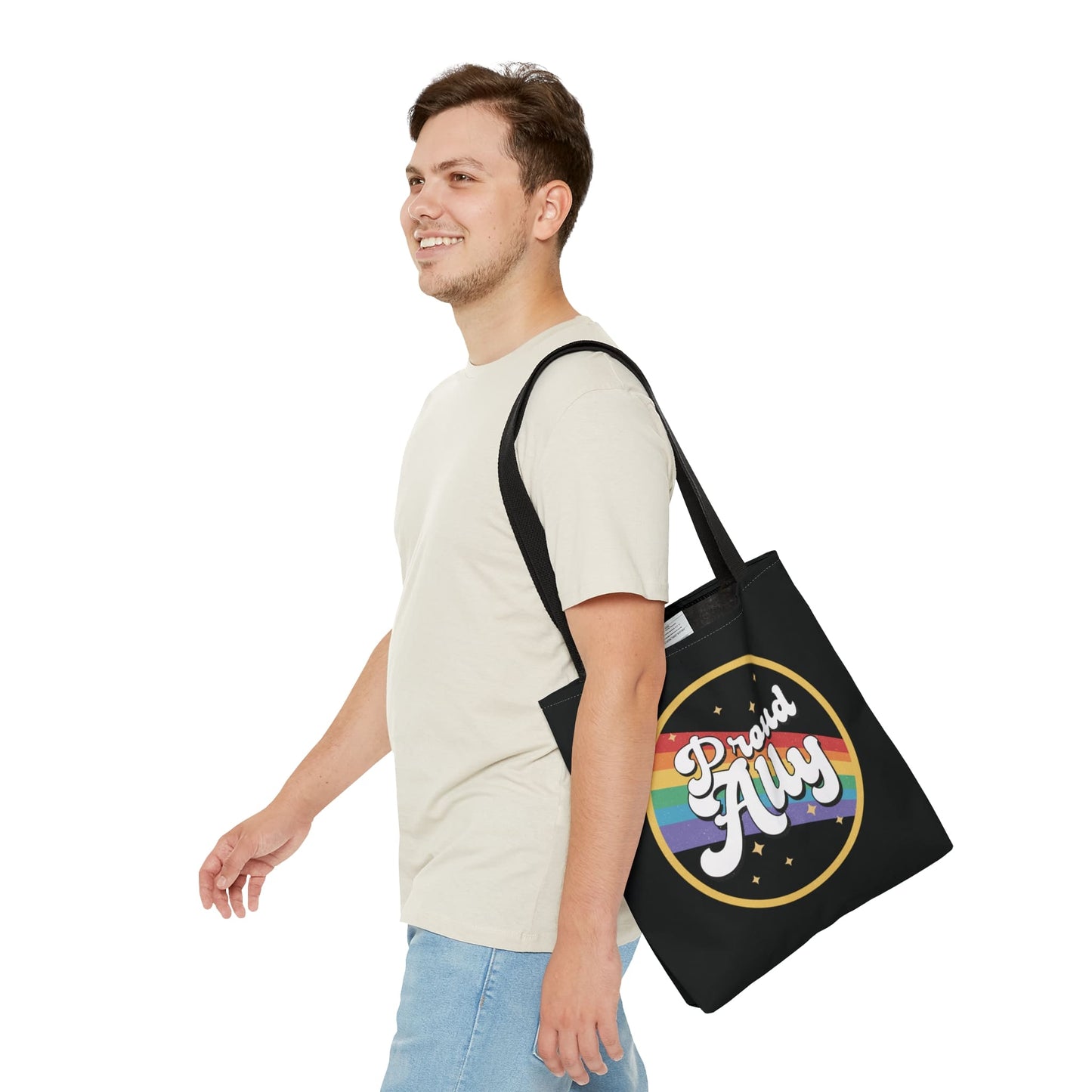 LGBT ally pride tote bag, medium