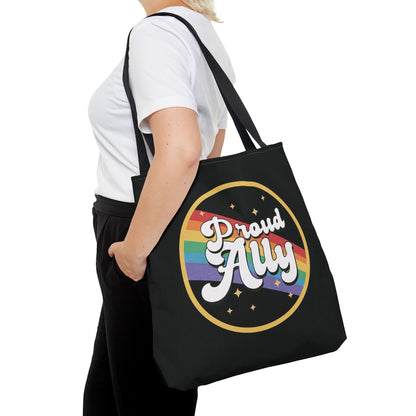 LGBT ally pride tote bag, large