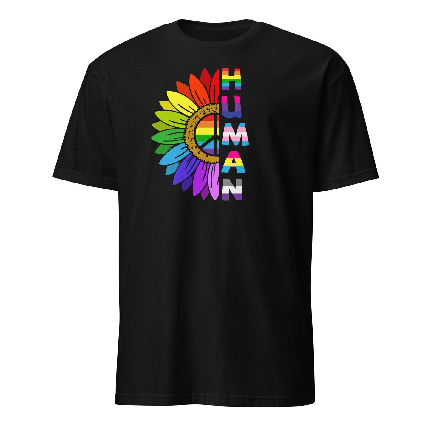 proud human LGBTQ shirt, black