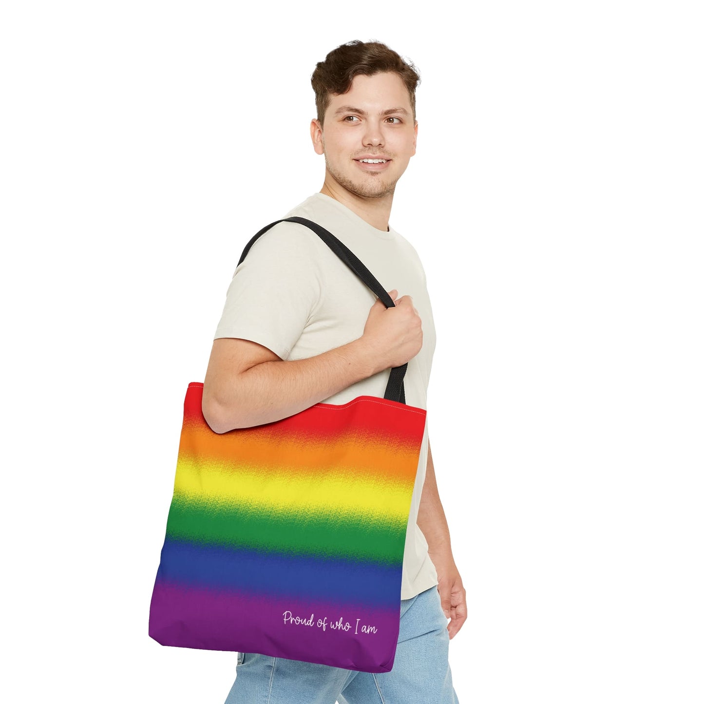 LGBTQ pride tote bag, large