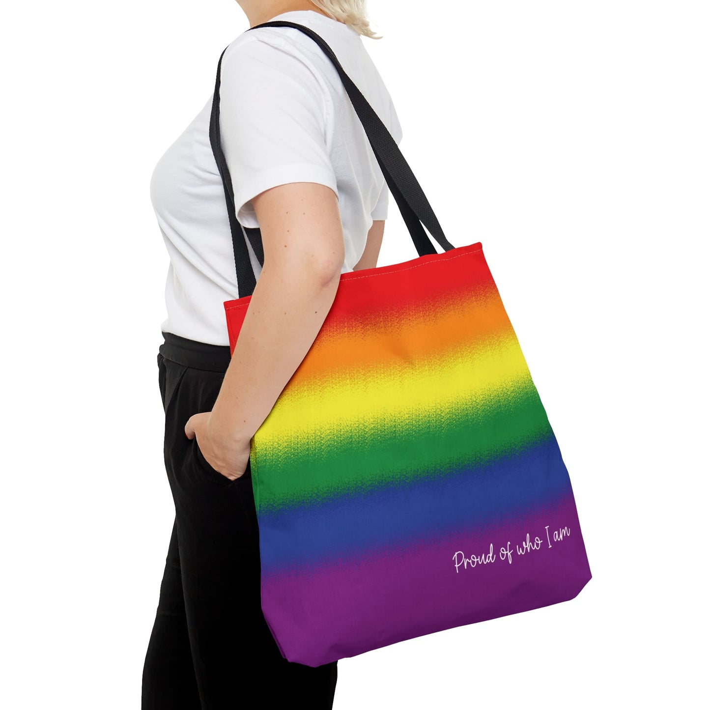 LGBTQ pride tote bag, large