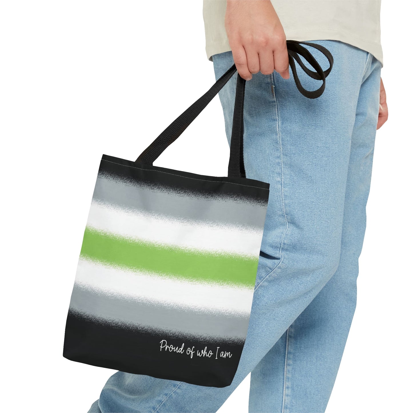 agender flag tote bag, small