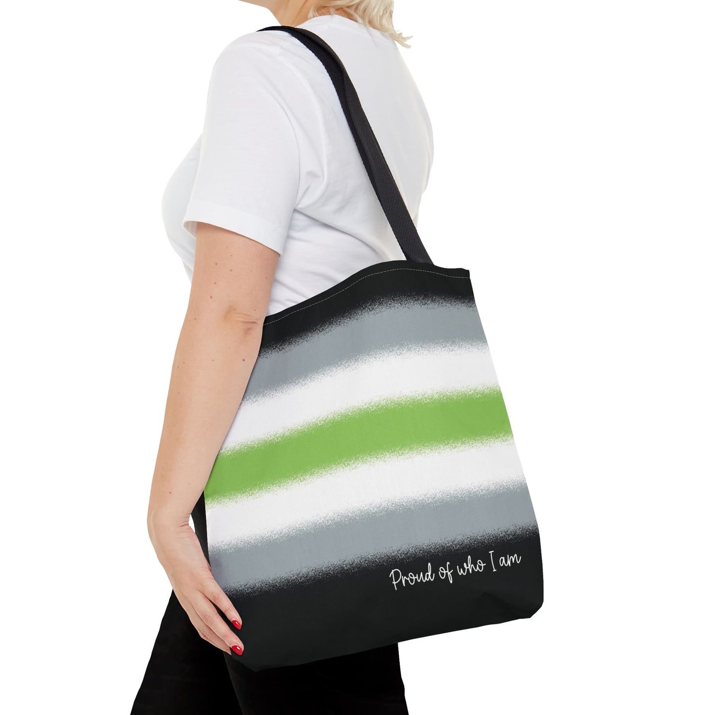 agender flag tote bag, medium