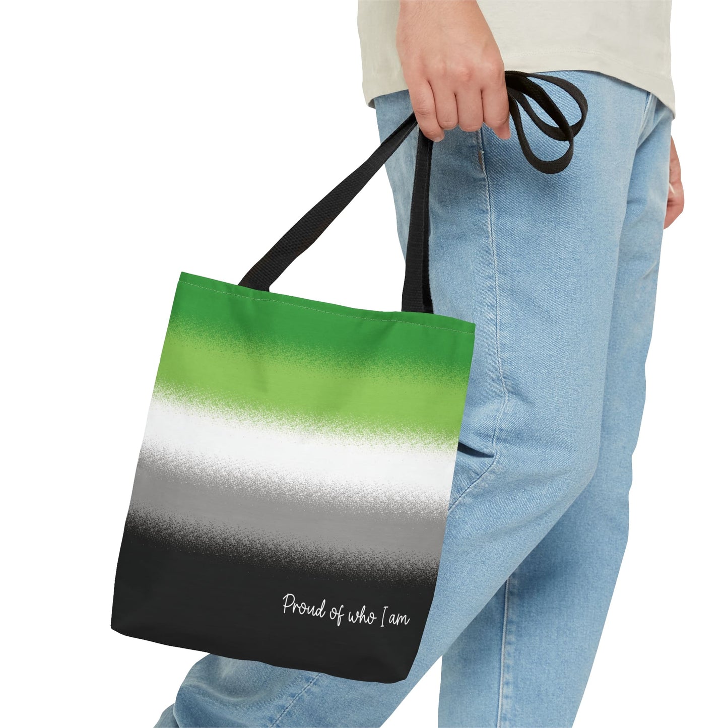 aromantic flag tote bag, small