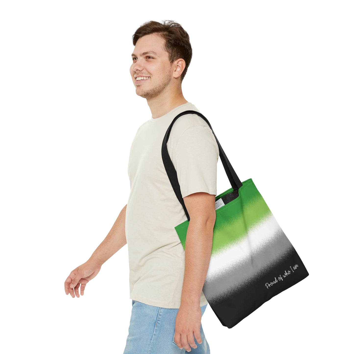aromantic flag tote bag, medium