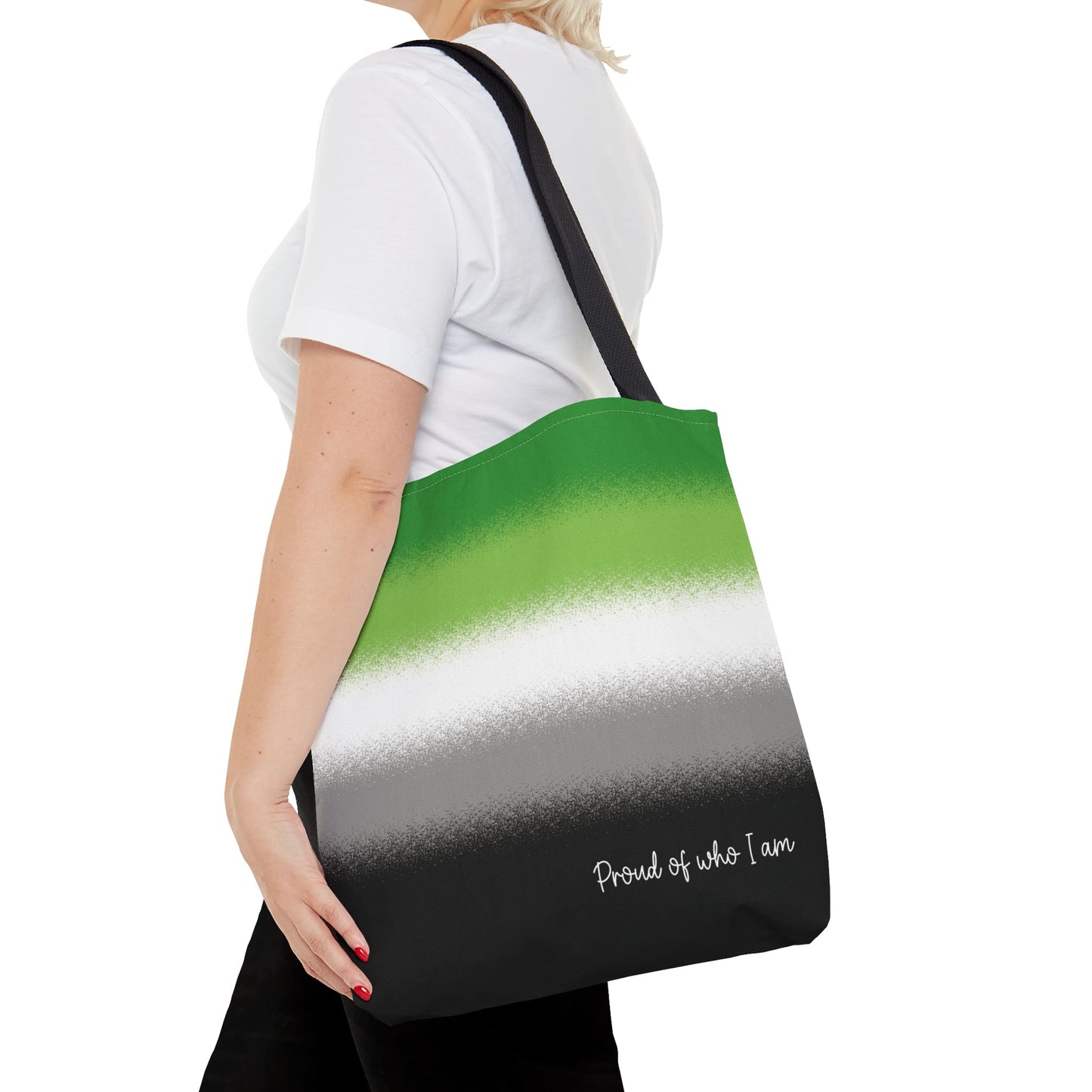 aromantic flag tote bag, medium