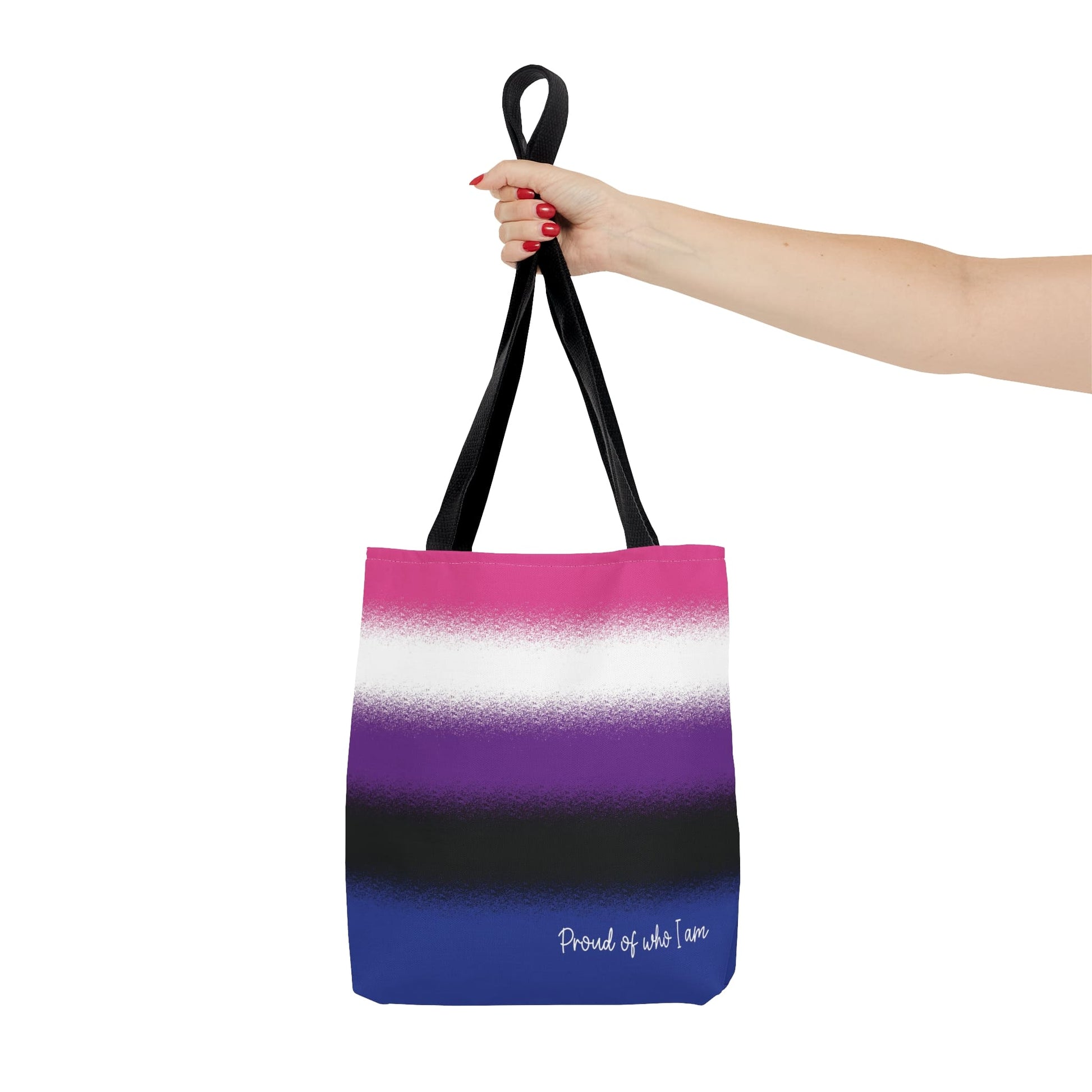 genderfluid flag tote bag, small
