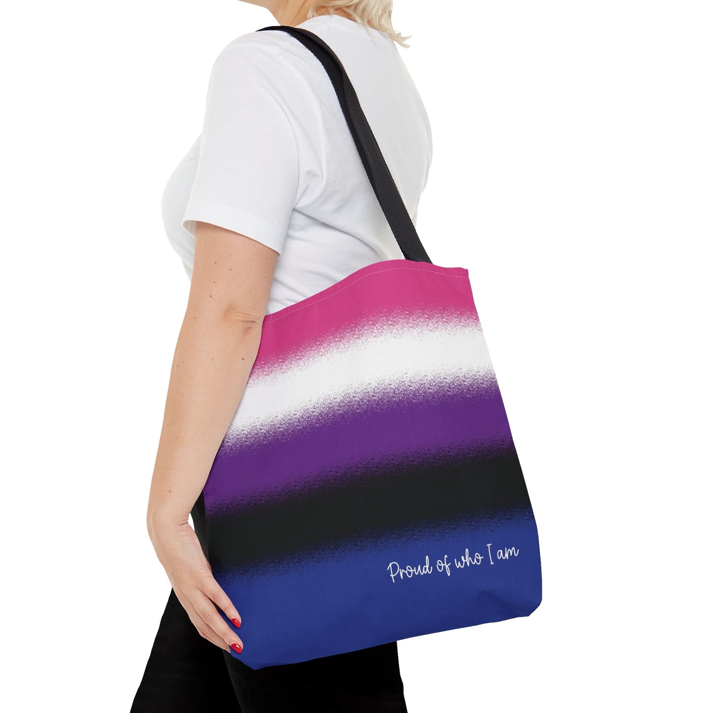 genderfluid flag tote bag, medium