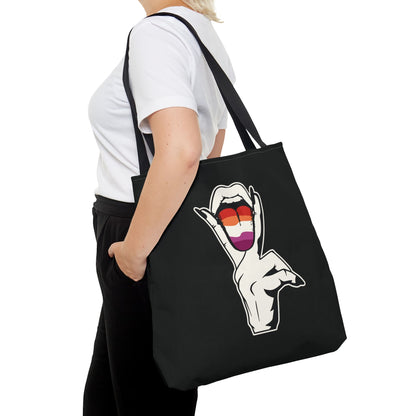 lesbian tote bag, suggestive wlw bag, large
