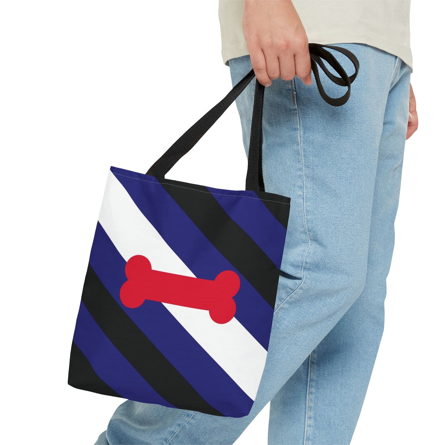 puppy play pride flag tote bag, small