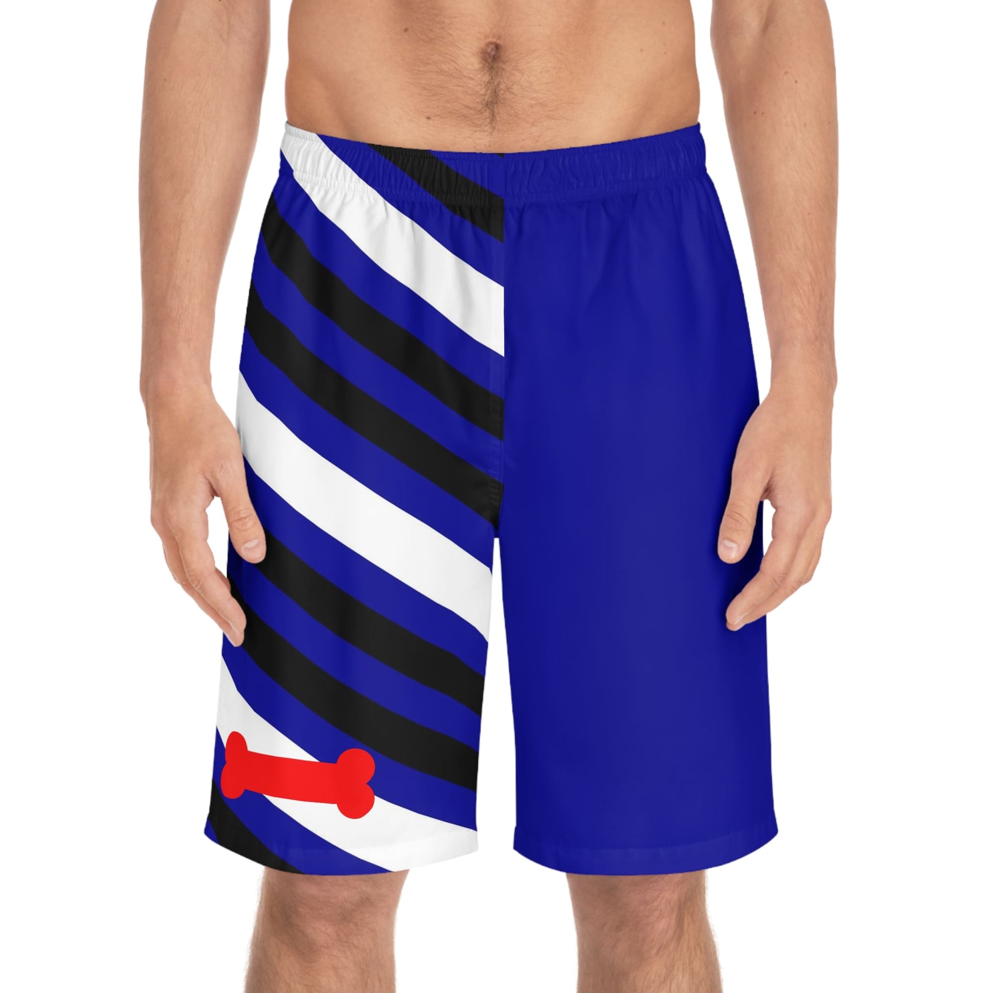 puppy play pride swim shorts, front