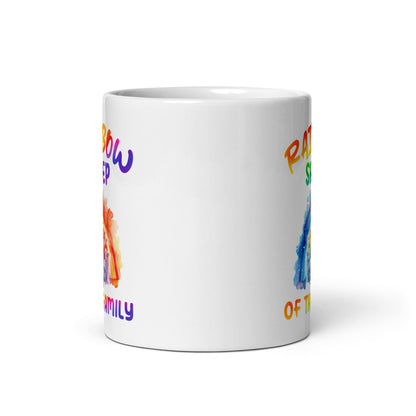 LGBTQ pride mug, rainbow sheep of the family coffee or tea cup middle