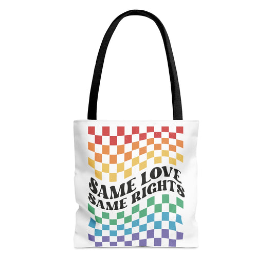 LGBTQ tote bag, same love same rights pride bag