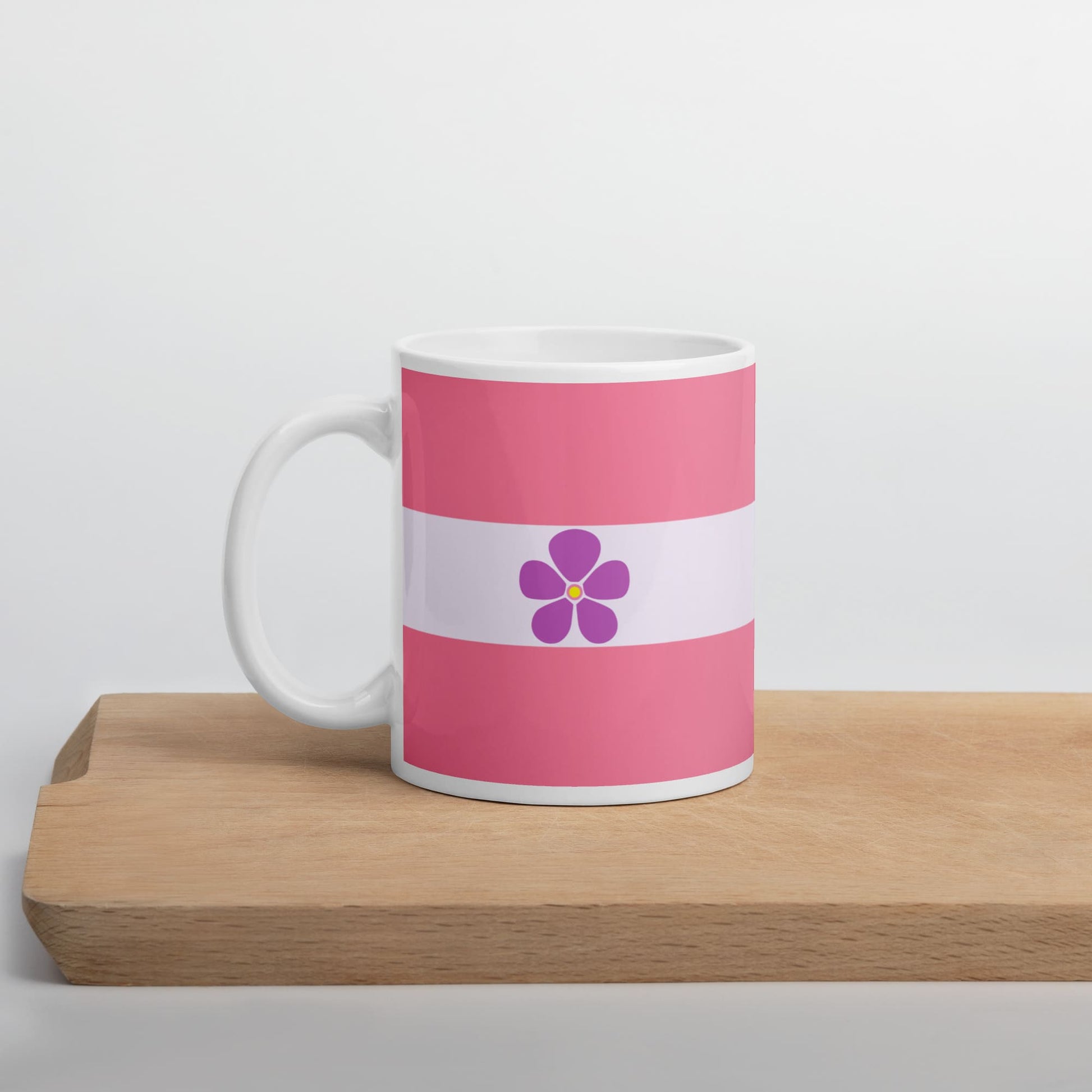 sapphic coffee mug on table
