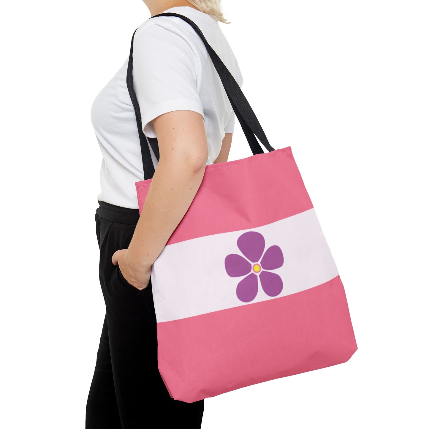 sapphic flag tote bag, large