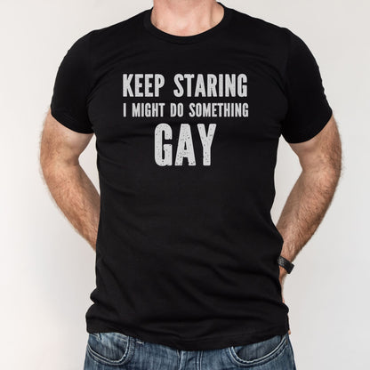 gay shirt, funny lgbt pride quote, in use