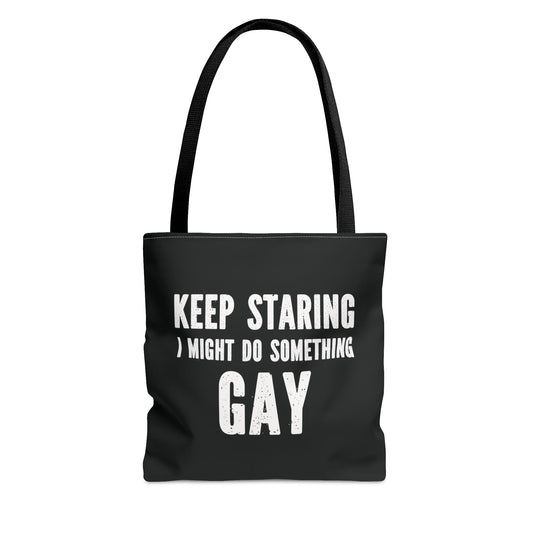 funny gay tote bag