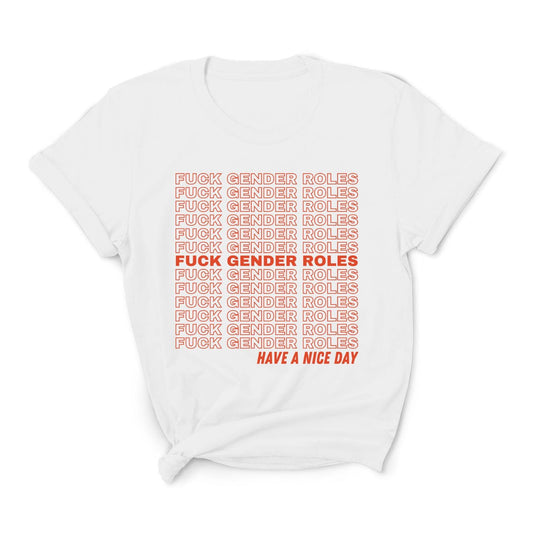 nonbinary shirt, fuck gender roles non cisgender quote, main