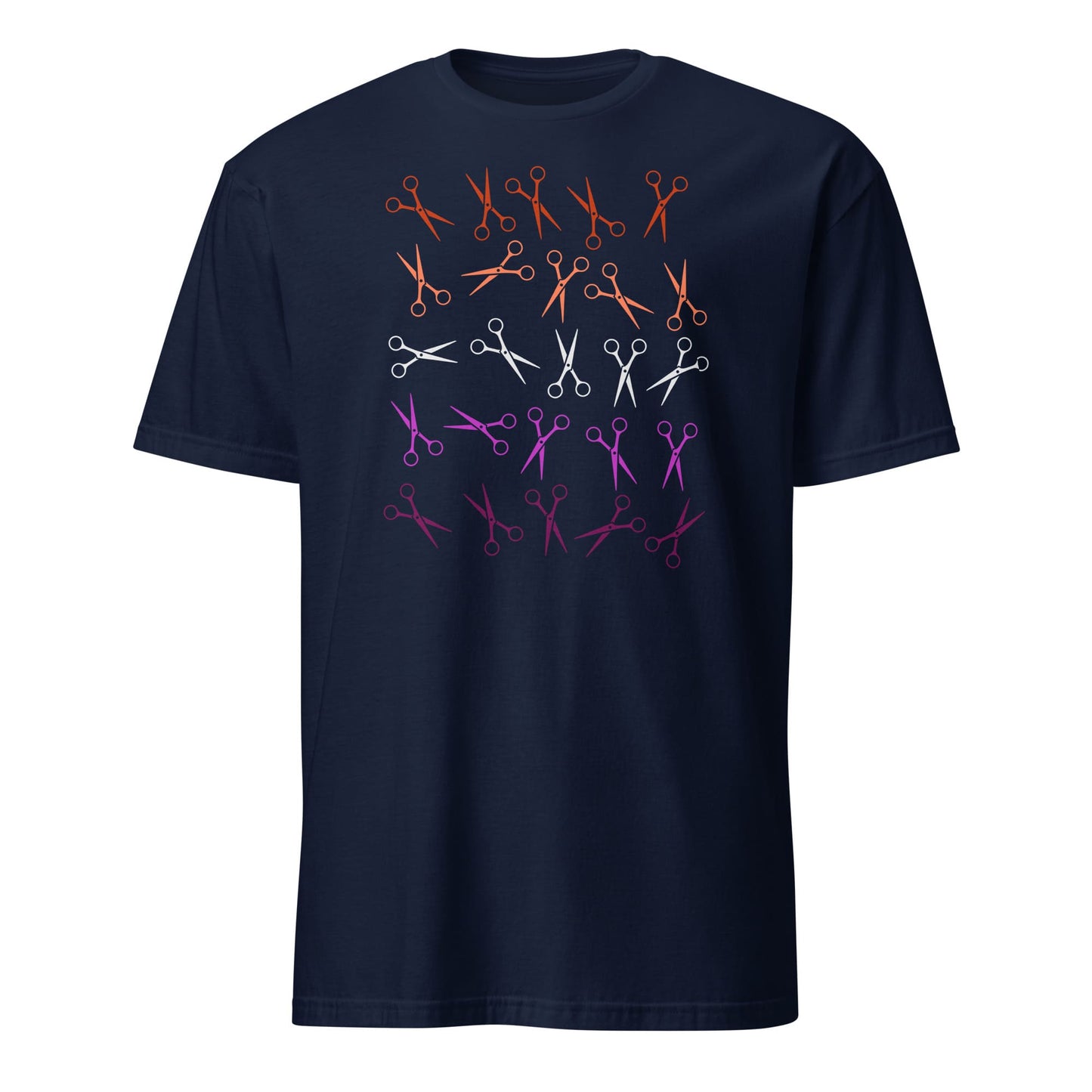 Scissors lesbian sunset flag t-shirt