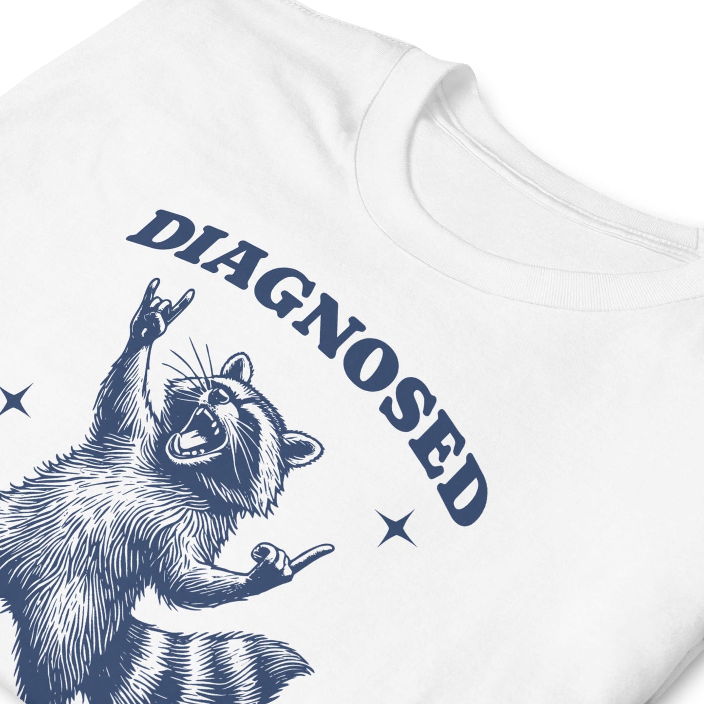 shirt zoom : Funny ADHD Shirt, Unhinged Raccoon Tee, Dumb Y2K meme Neurodivergent T-Shirt, Neurospicy Gift For AuDHD, Mental Health Awareness