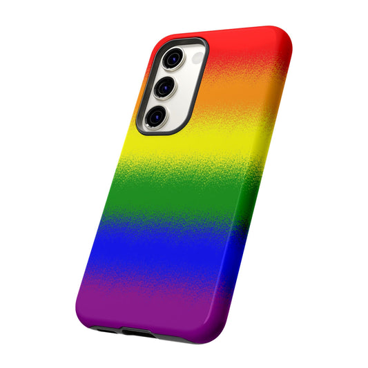 LGBTQ rainbow pride phone case, tilt