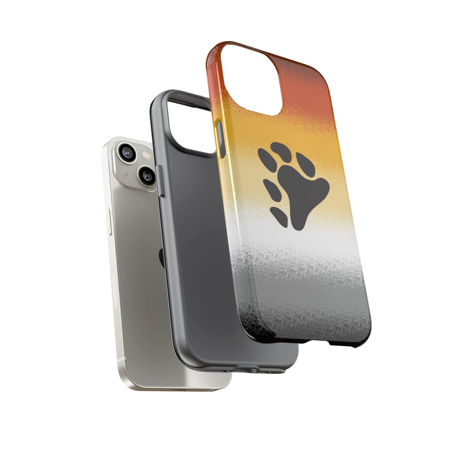 Bear pride phone case sprayed flag, layers