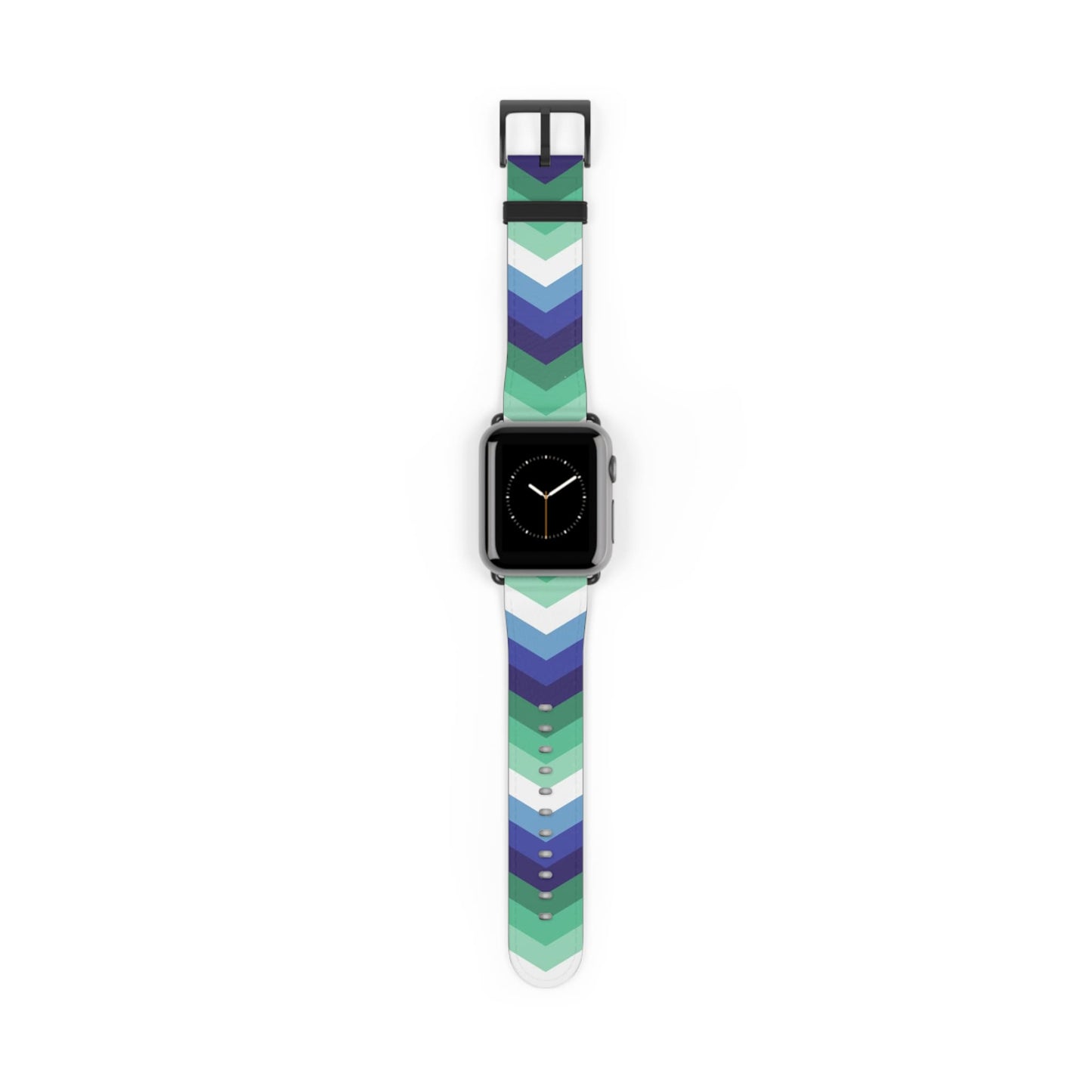 gay mlm apple watch band, discreet chevron pattern, black