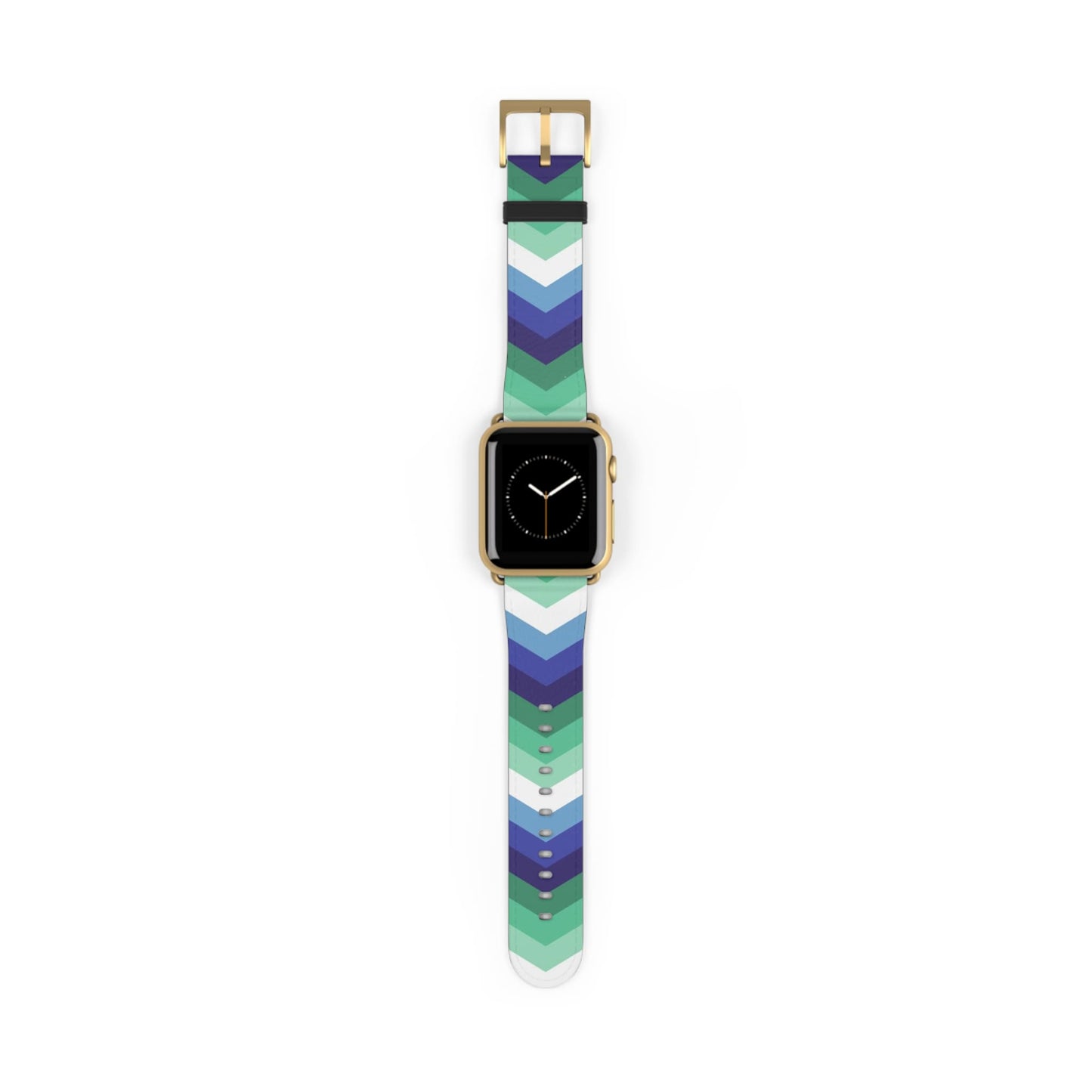 gay mlm apple watch band, discreet chevron pattern, gold
