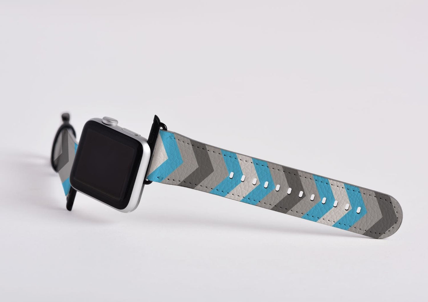 demiboy apple watch band, discreet chevron pattern, attach