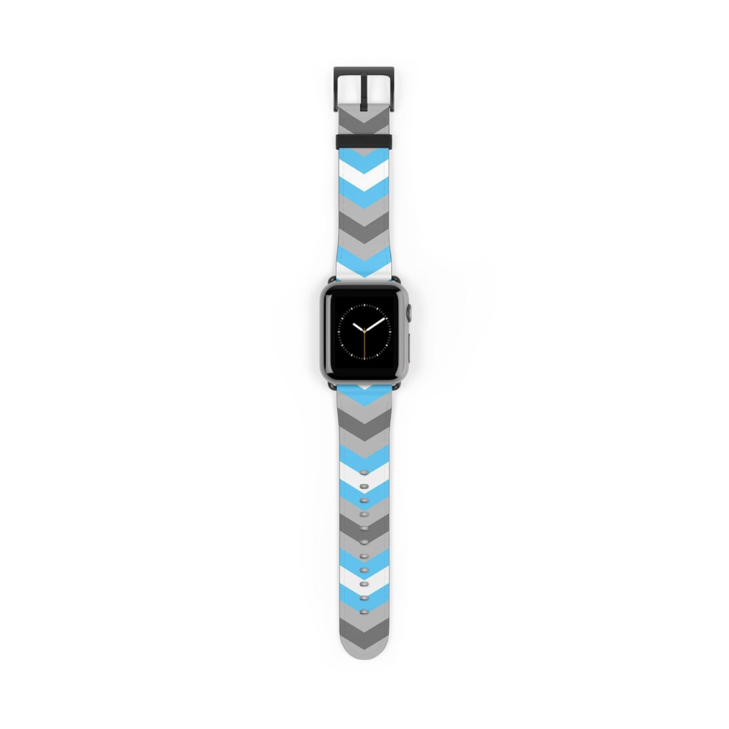 demiboy apple watch band, discreet chevron pattern, black