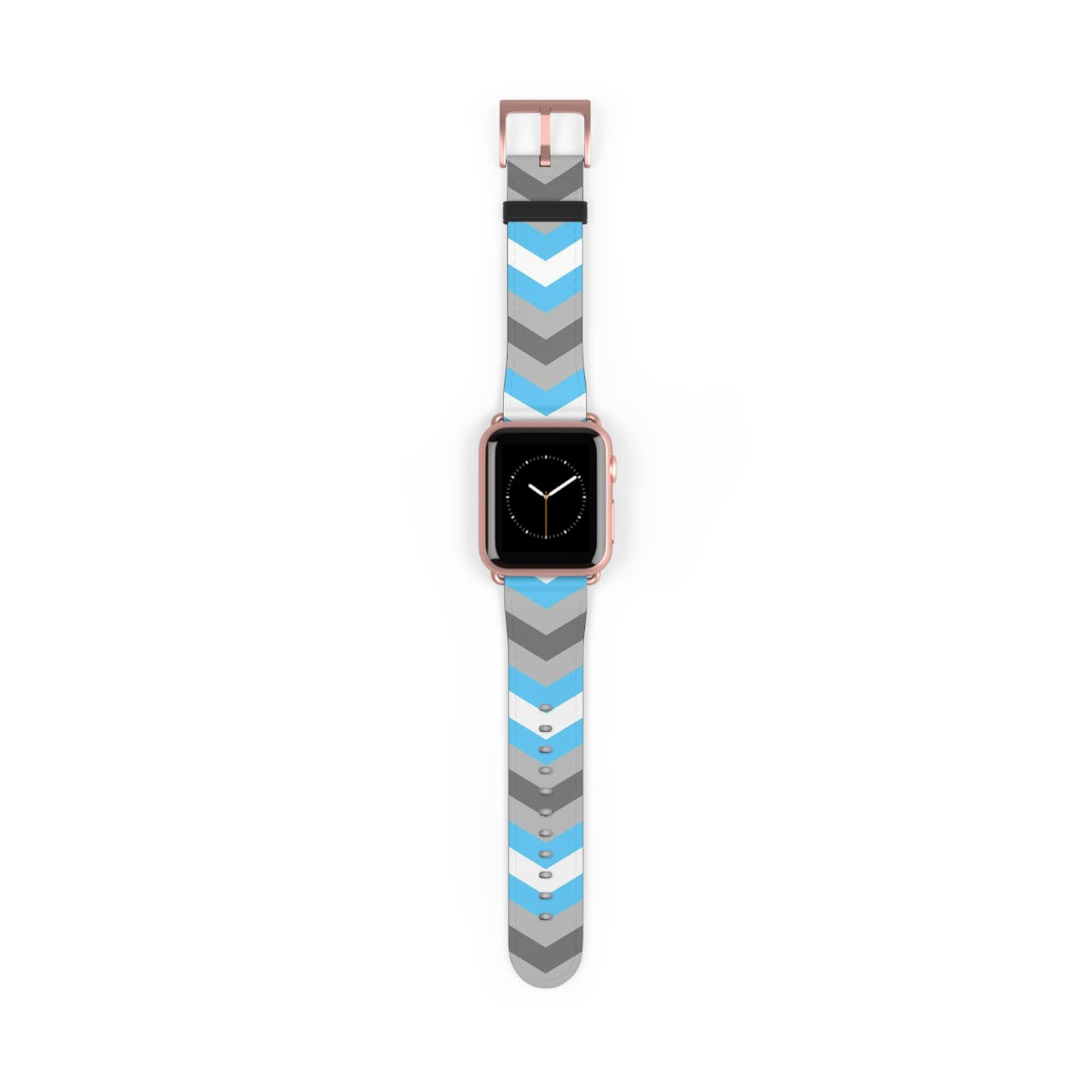 demiboy apple watch band, discreet chevron pattern, rose gold