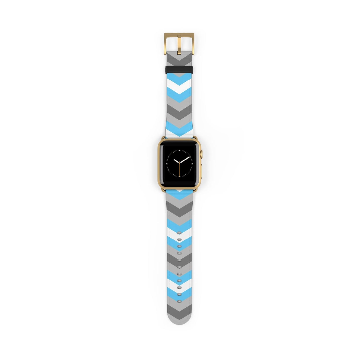 demiboy apple watch band, discreet chevron pattern, gold