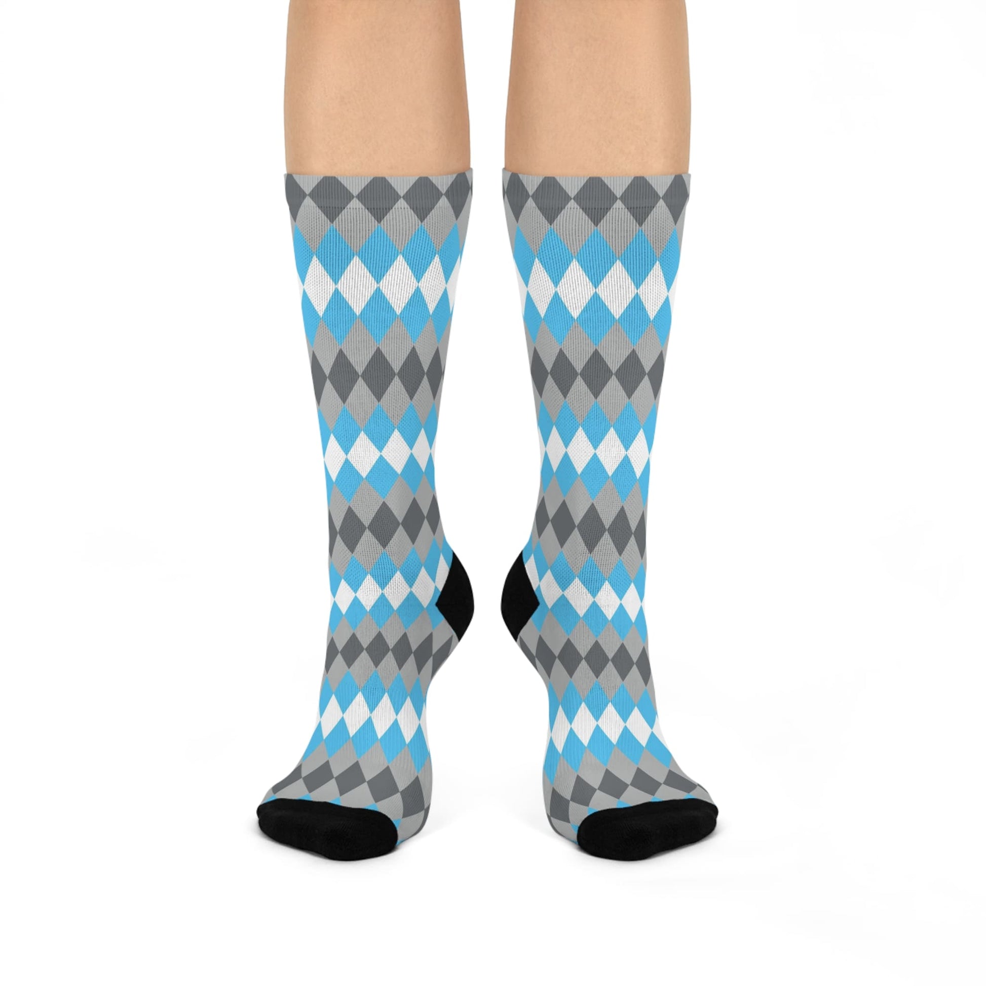 demiboy socks, discreet diamond pattern, front
