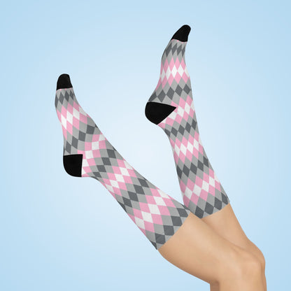 demigirl socks, discreet diamond pattern, air