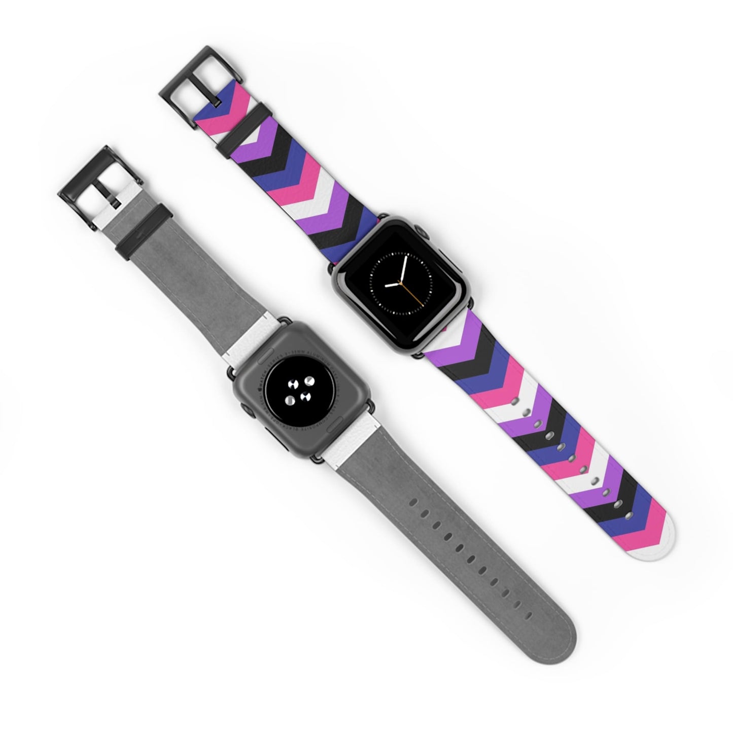 genderfluid apple watch band, discreet chevron pattern
