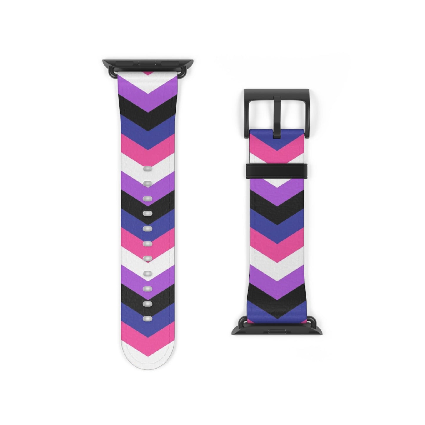genderfluid apple watch band, discreet chevron pattern