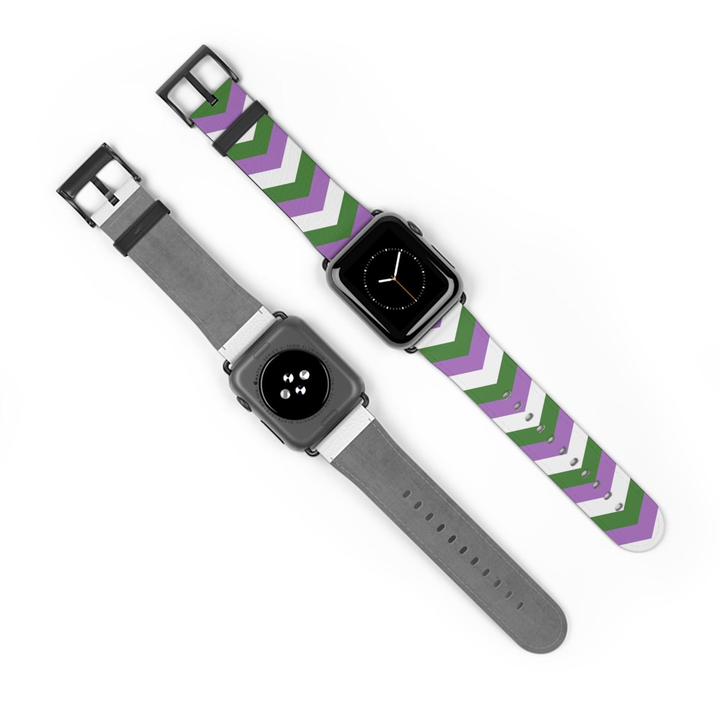 genderqueer apple watch band, discreet chevron pattern