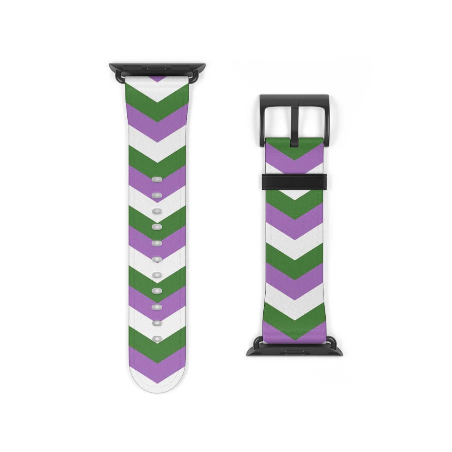 genderqueer apple watch band, discreet chevron pattern