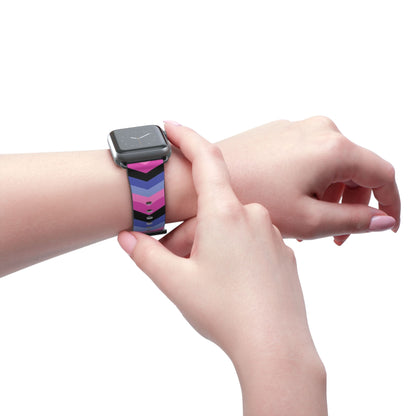 omnisexual apple watch band, discreet chevron pattern, model