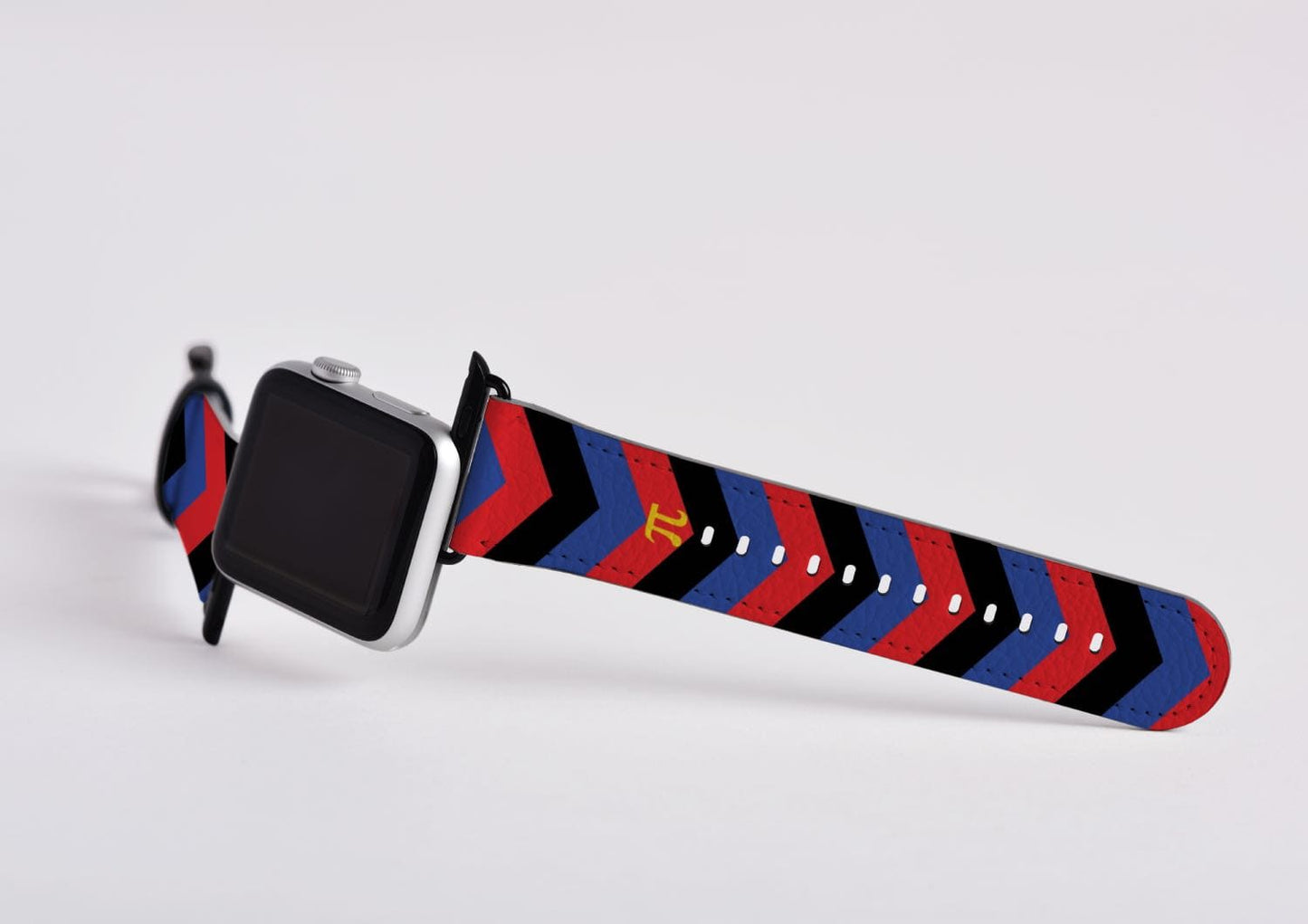 polyamory apple watch band, discreet chevron pattern, attach