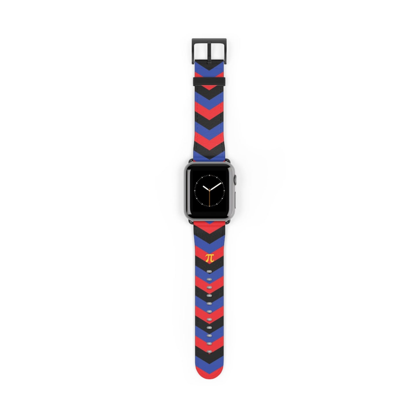 polyamory apple watch band, discreet chevron pattern, black