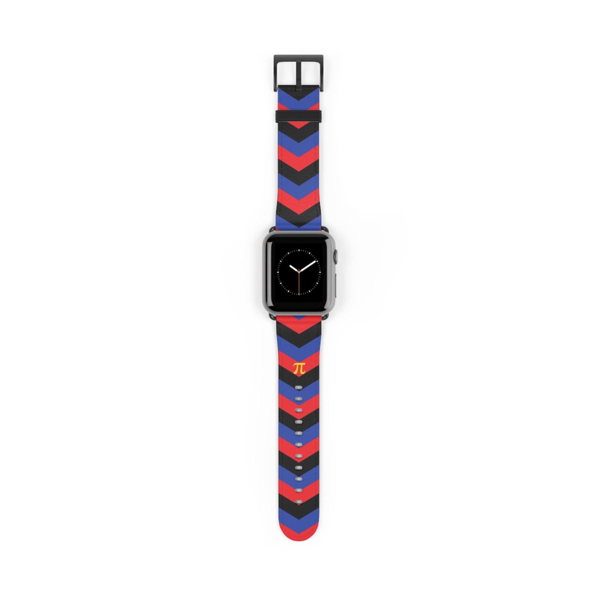 polyamory apple watch band, discreet chevron pattern, black