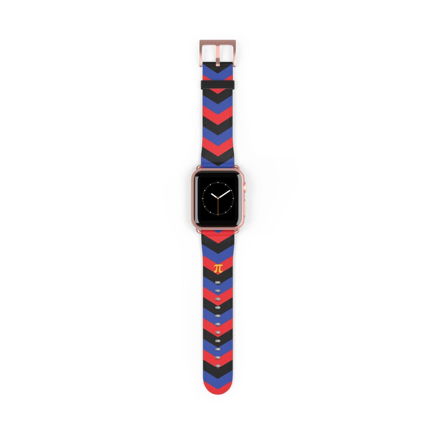 polyamory apple watch band, discreet chevron pattern, rose gold