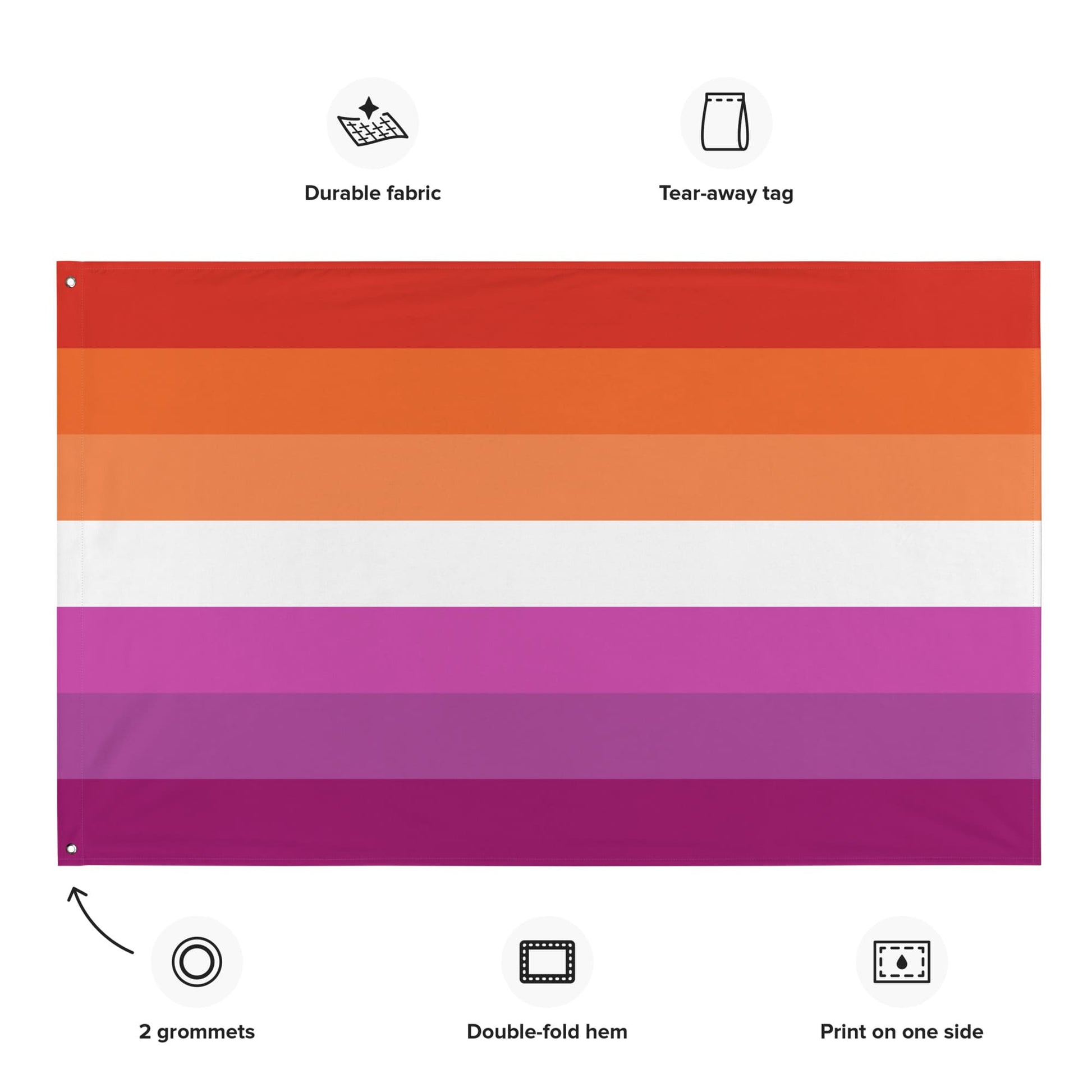 lesbian sunset flag wall tapestry, properties